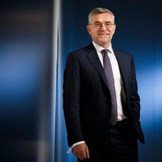 Christian Petit, CEO de Romande Energie, pose pour un portrait en marge du Forum des 100 ‡ l'EPFL le jeudi 14 octobre 2021 a Lausanne. (VFLPIX.COM /Valentin Flauraud)