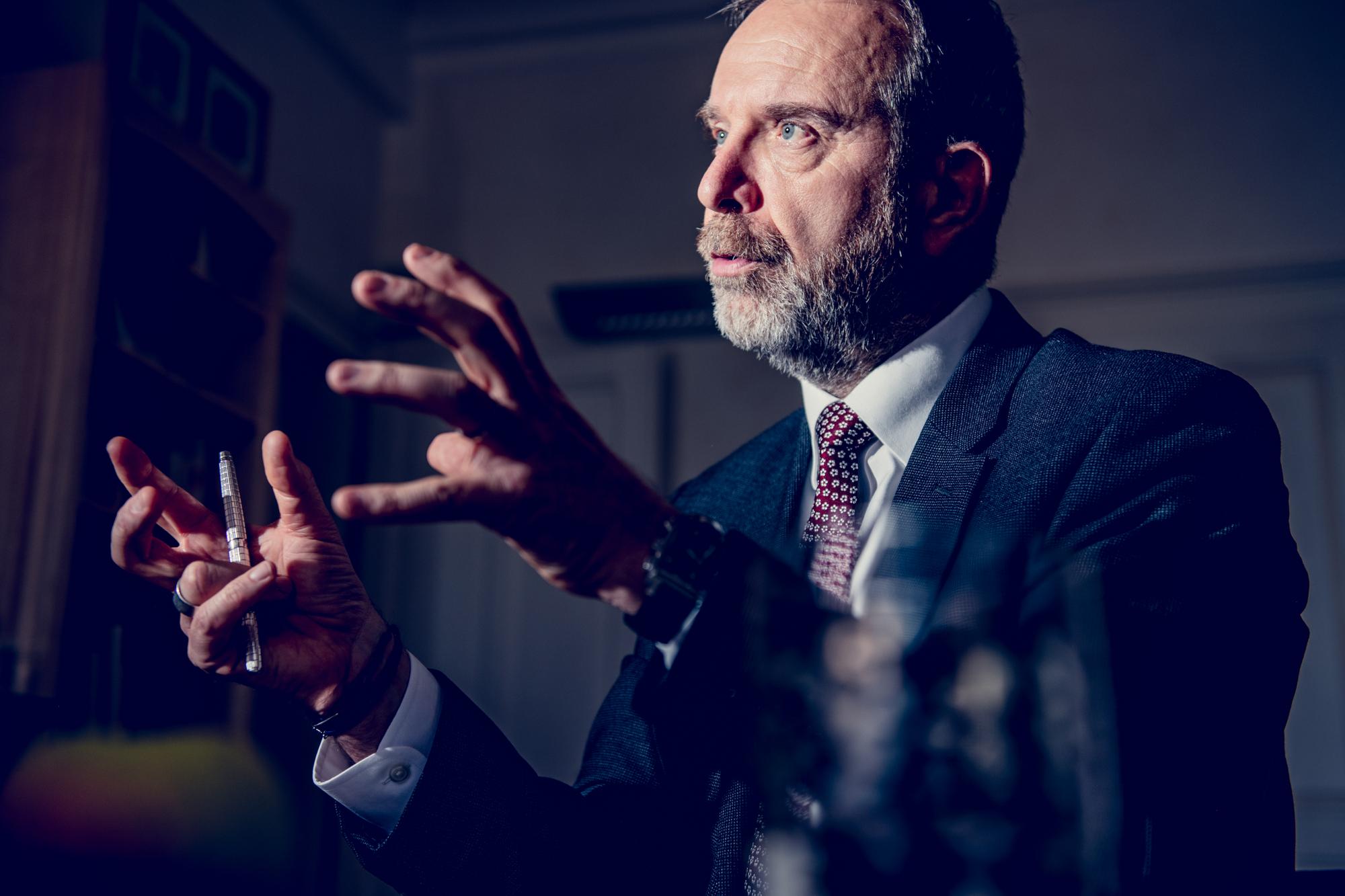 Thierry Apothéloz, Conseiller d'Etat et ministre de la culture pour le canton de Genève. Photographié à Genève, le 12.05.2021 © David Wagnières © David Wagnières