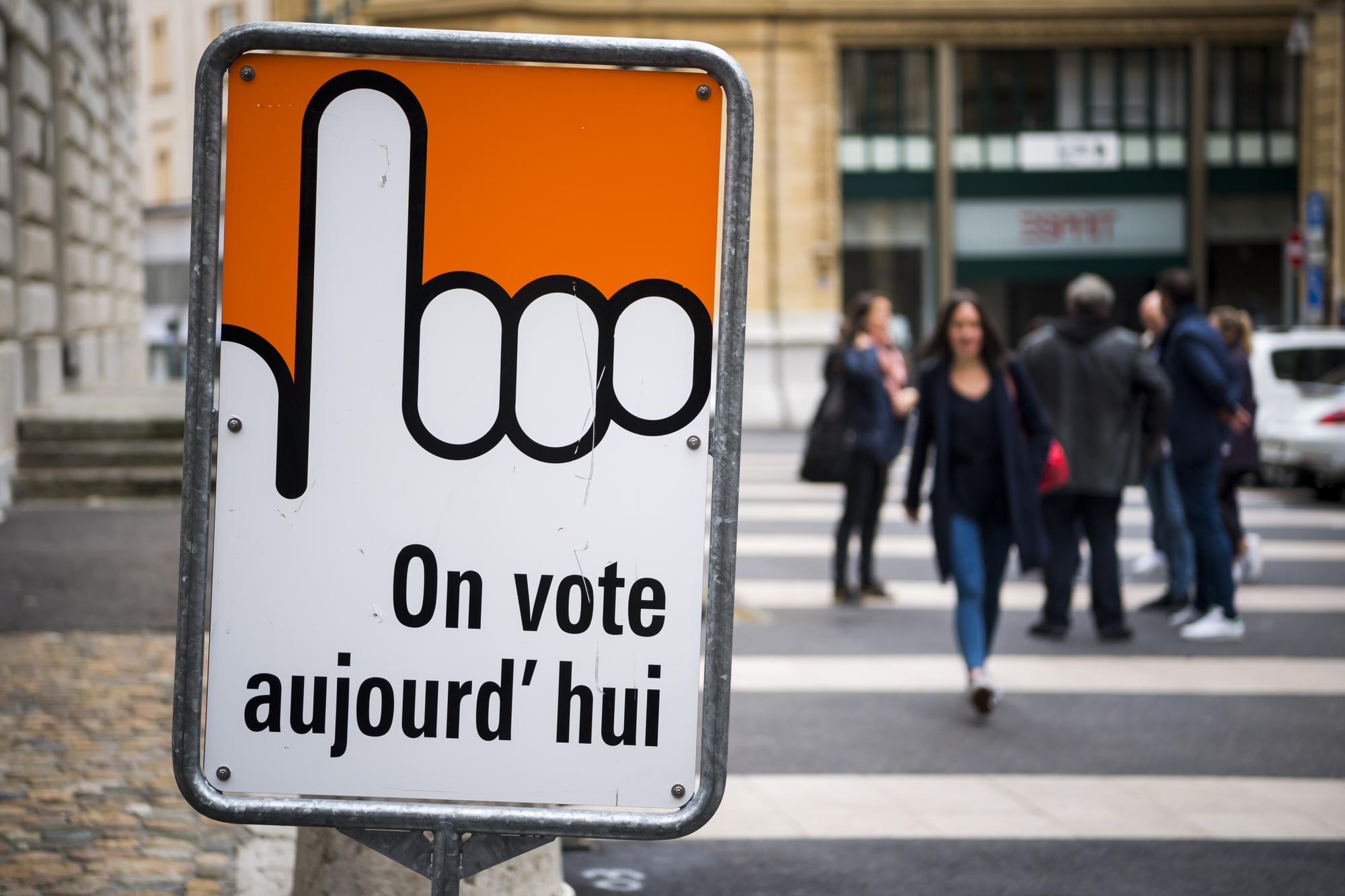 En 2019 à Neuchâtel lors d'une votation.