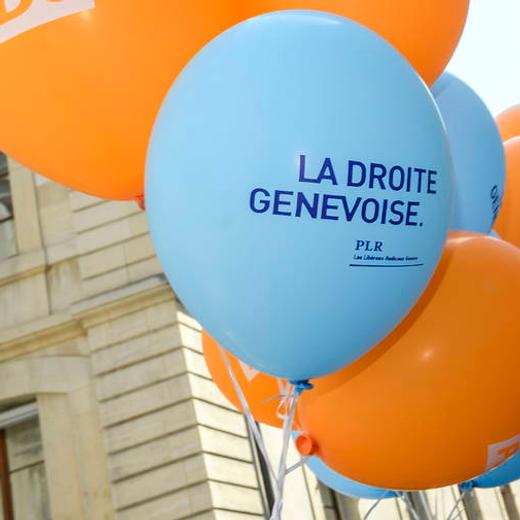 Le candidat de l'Entente PLR-PDC a l'election du Conseil d'Etat Pierre Maudet (PLR), se rend a l'Hotel-de-Ville, lieu de depouillement centralise pour l'election du deuxieme tour de l'election au Conseil d'Etat genevois, ce dimanche 6 mai 2018 a Geneve.