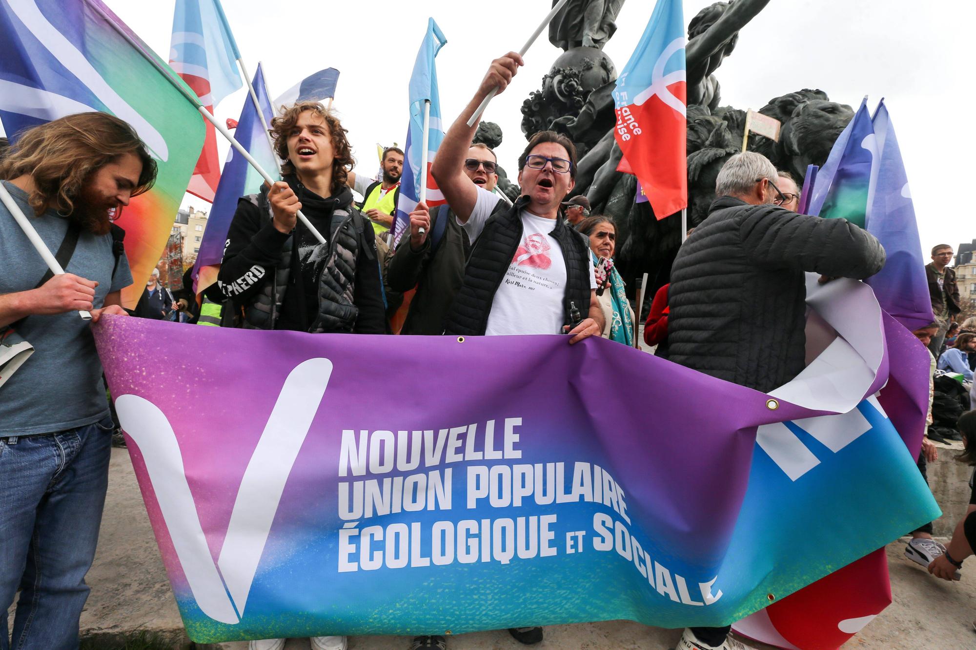 A la «marche contre la vie chère et l'inaction climatique» le 16 octobre 2022.