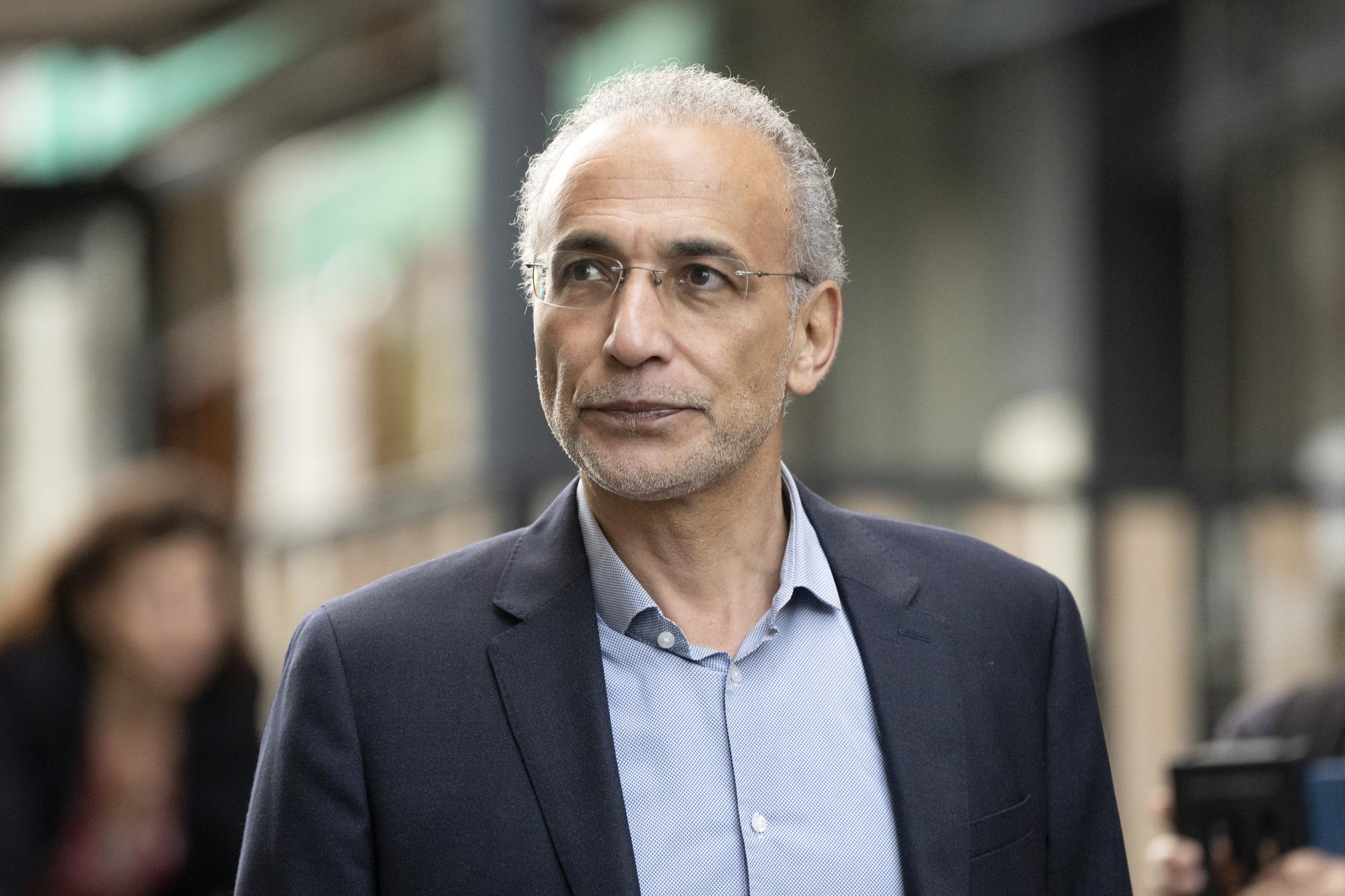 L'islamologue Tariq Ramadan à Geneve, en octobre 2022. (KEYSTONE/Martial Trezzini)
