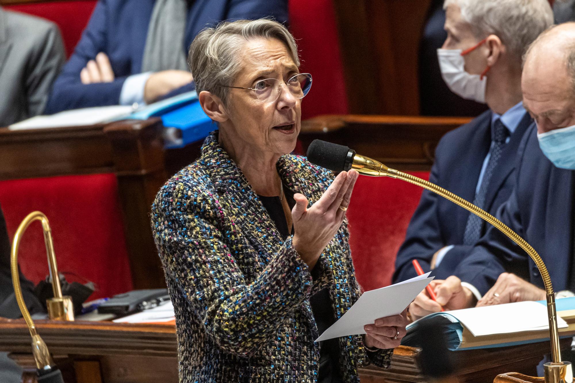 Elisabeth Borne ce mardi à l'Assemblée nationale.