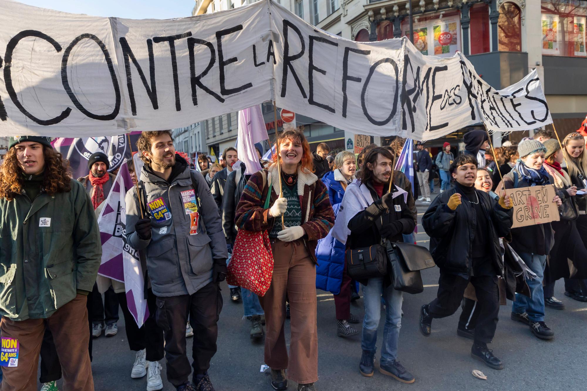 A la manifestation de La France insoumise, le samedi 21 janvier.