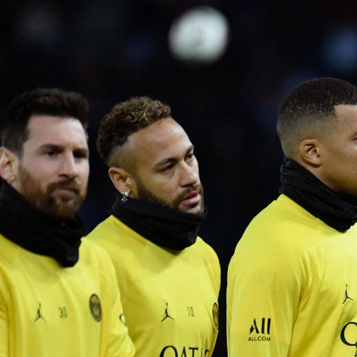 Lionel Messi, Neymar Jr and Kylian Mbappe during the match between PSG and Stade de Reims at Parc des Princes on January 29, 2023. PUBLICATIONxINxGERxSUIxAUTxONLY JulienxMattiax/xLexPictorium LePictorium_0273989