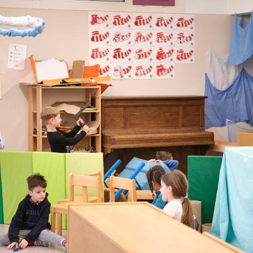 La classe de Catja Leuenberger à Oftringen, dans le canton d'Argovie, le 27 février 2023.