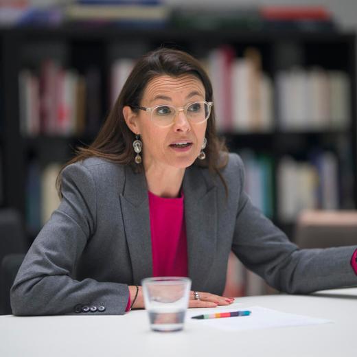 Face à face Anne Hiltpold et Jean Burgermeister, rédaction du Temps.8.3.2023. Eddy Mottaz / Le Temps