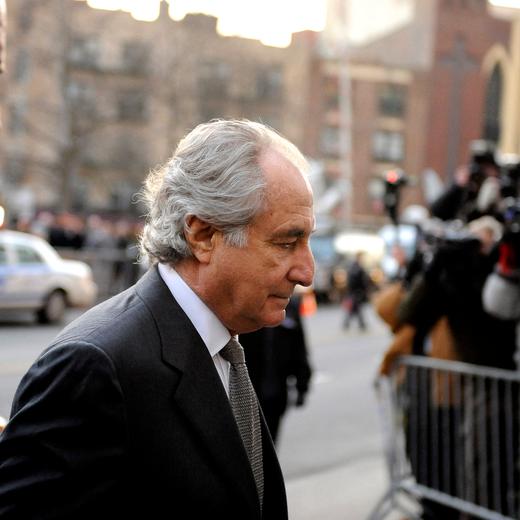 NEW YORK - MARCH 12: Financier Bernard Madoff arrives at Manhattan Federal court on March 12, 2009 in New York City. Madoff is scheduled to enter a guilty plea on 11 felony counts which under federal law can result in a sentence of about 150 years. Stephen Chernin/Getty Images/AFP (Photo by STEPHEN CHERNIN / GETTY IMAGES NORTH AMERICA / Getty Images via AFP)