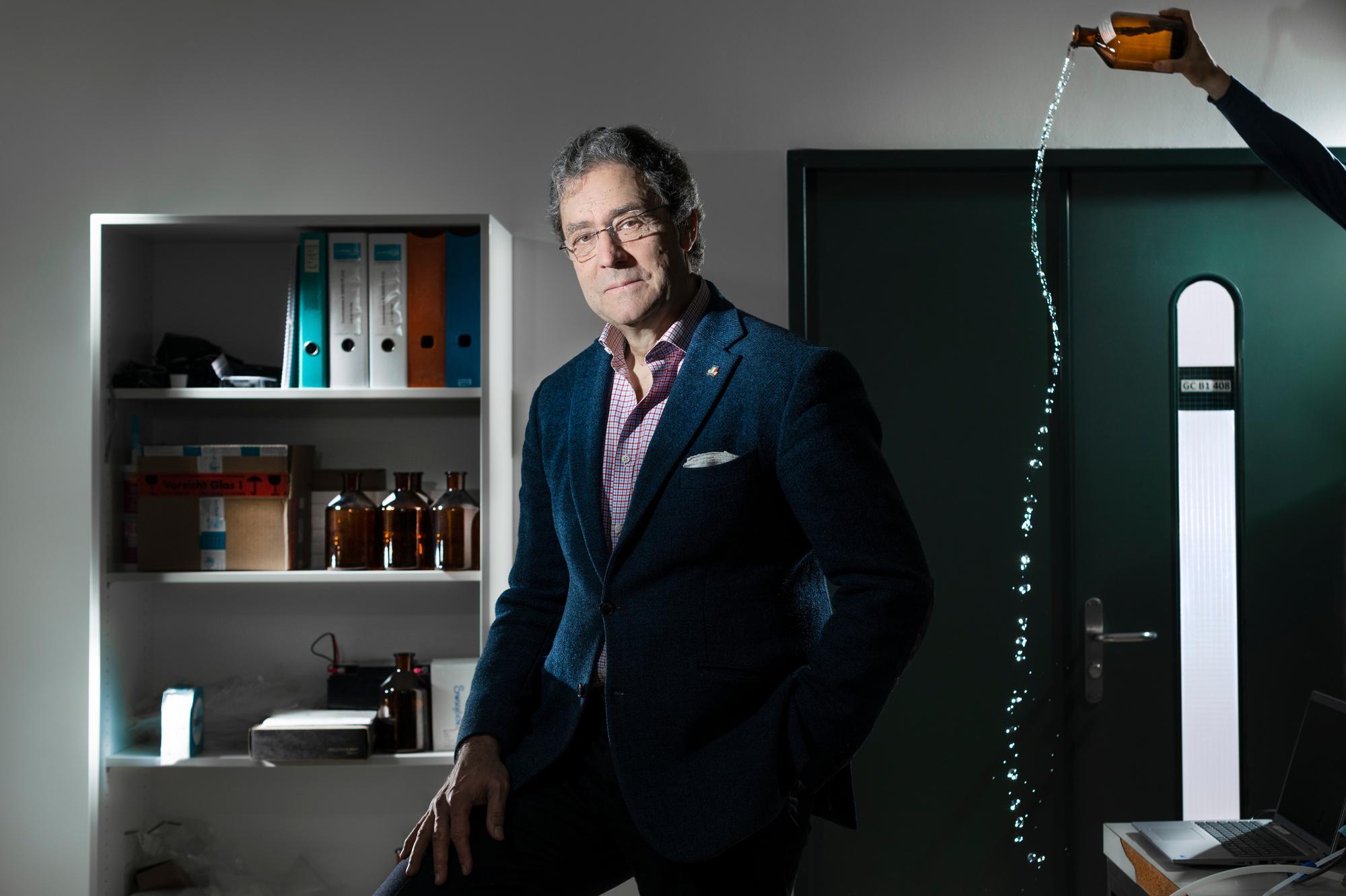 Mr. Andrea Rinaldo, Italian engineer and hydrologist. Professor at the Swiss Federal Institute of Technology in Lausanne and at the University of Padua. Switzerland, Lausanne, EPFL, March 2023 © Fred Merz | Lundi13