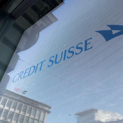 FILE PHOTO: Logos of Swiss banks UBS and Credit Suisse are seen in Zurich, Switzerland March 20, 2023. REUTERS/Denis Balibouse/File Photo