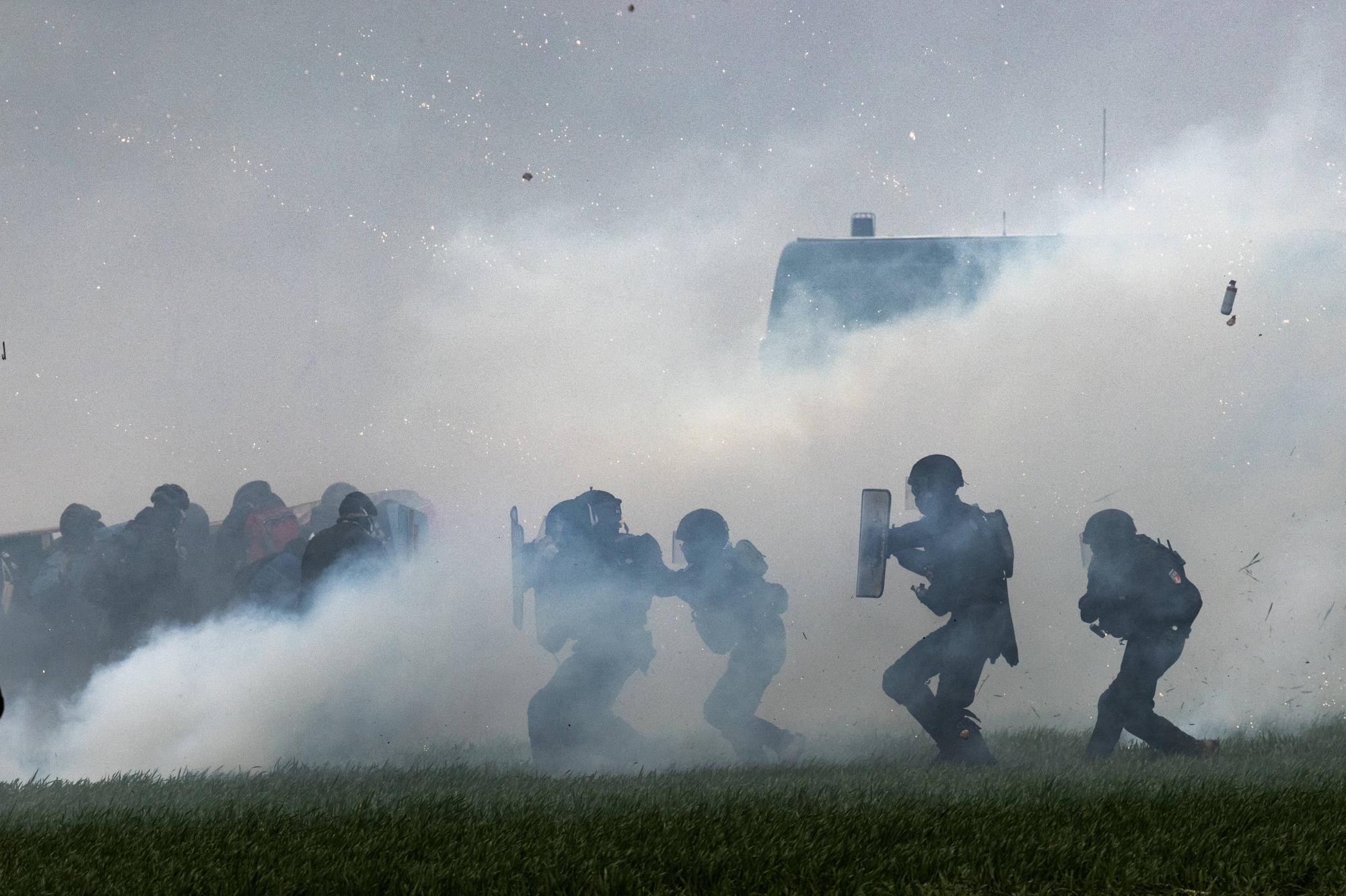 Samedi, à Sainte-Soline.