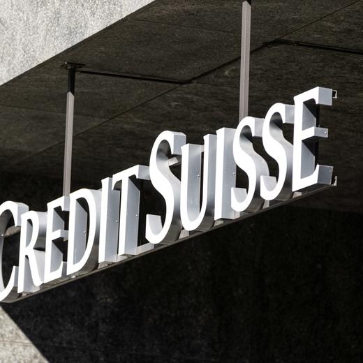 A view shows the logo of Credit Suisse on a building near the Hallenstadion where Credit Suisse Annual General Meeting took place, two weeks after being bought by rival UBS in a government-brokered rescue, in Zurich, Switzerland, April 4, 2023. REUTERS/Pierre Albouy