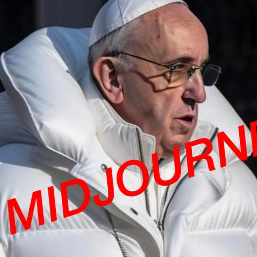 Une image du pape François portant une veste Balenciaga, réalisée par l'intelligence artificielle