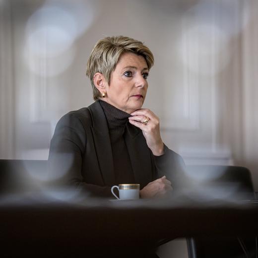 Conseiller fédéral Karin Keller-Sutter, ministre des finances. Bundesraetin und Finanzministerin Karin Keller-Sutter. Bild © Remo Naegeli