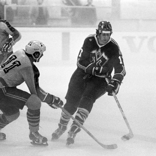 Jakob «Köbi» Kölliker, photographié le 7 septembre 1978, à la patinoire de Lyss lors d'un match entre le HC Bienne et le SC Langnau.