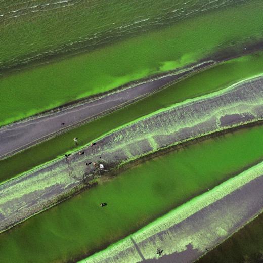 Les eaux du Rio de la Plata, l'estuaire qui sépare l'Uruguay de l'Argentine, pays natal  de Silvia Baron Supervielle.