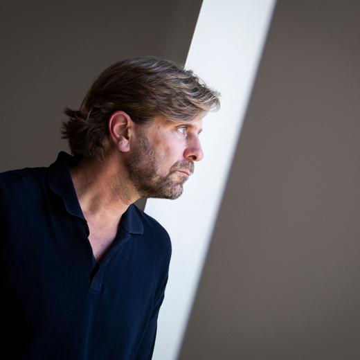 Swedish film director Ruben Ostlund poses at his house in Campos, on the Balearic island of Mallorca, on April 18, 2023. - Four weeks before the opening of the Cannes Film Festival, the president of the jury, the 49-year-old Swedish filmmaker Ruben Ostlund, famous for his scathing comedies that tarnish the facade of Western societies, is impatiently waiting for the magic to work, he confessed in an exclusive interview with AFP. (Photo by JAIME REINA / AFP)