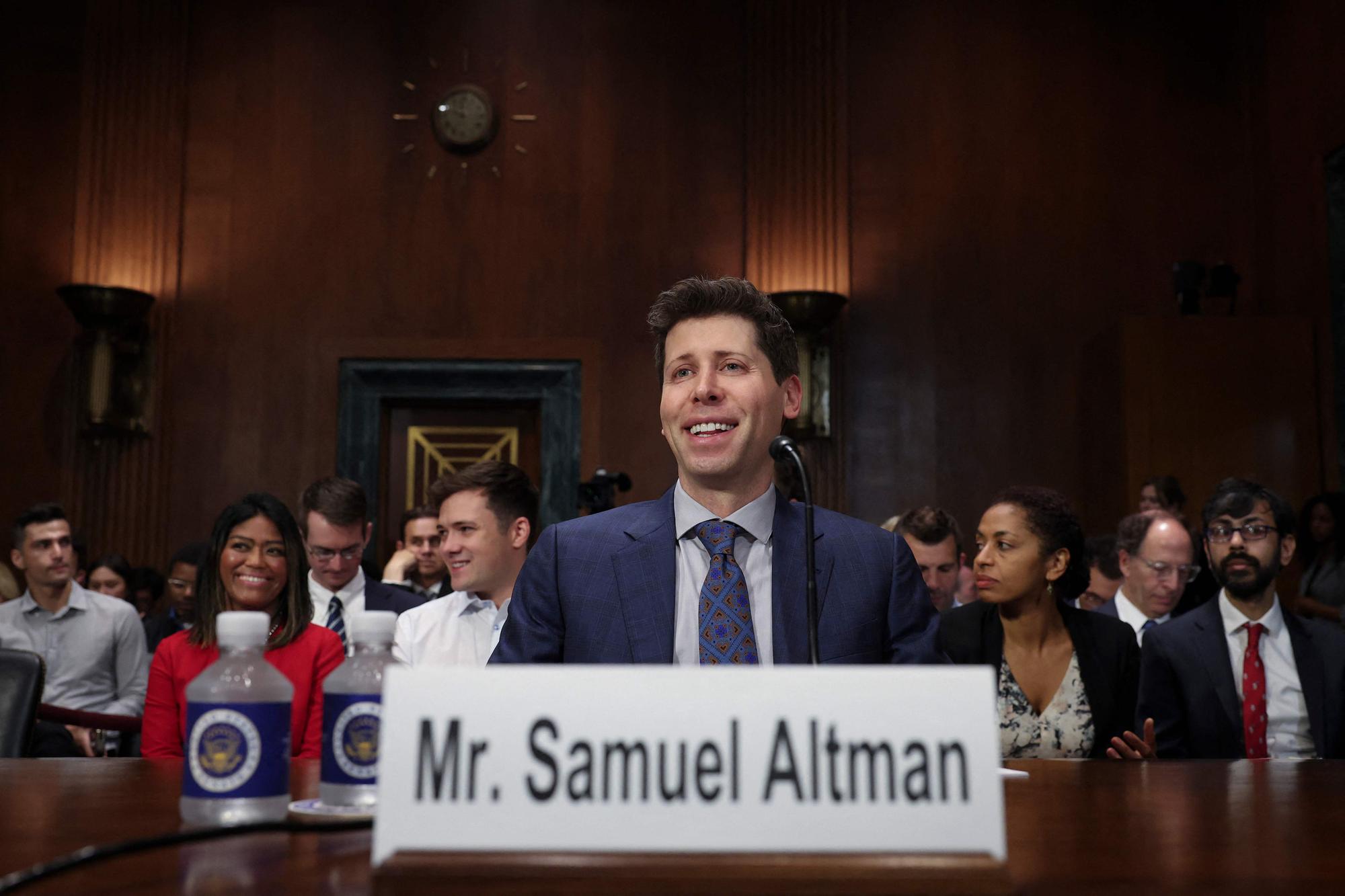 WASHINGTON, DC - MAY 16: Samuel Altman, CEO of OpenAI, appears for testimony before the Senate Judiciary Subcommittee on Privacy, Technology, and the Law May 16, 2023 in Washington, DC. The committee held an oversight hearing to examine A.I., focusing on rules for artificial intelligence. Win McNamee/Getty Images/AFP (Photo by WIN MCNAMEE / GETTY IMAGES NORTH AMERICA / Getty Images via AFP)