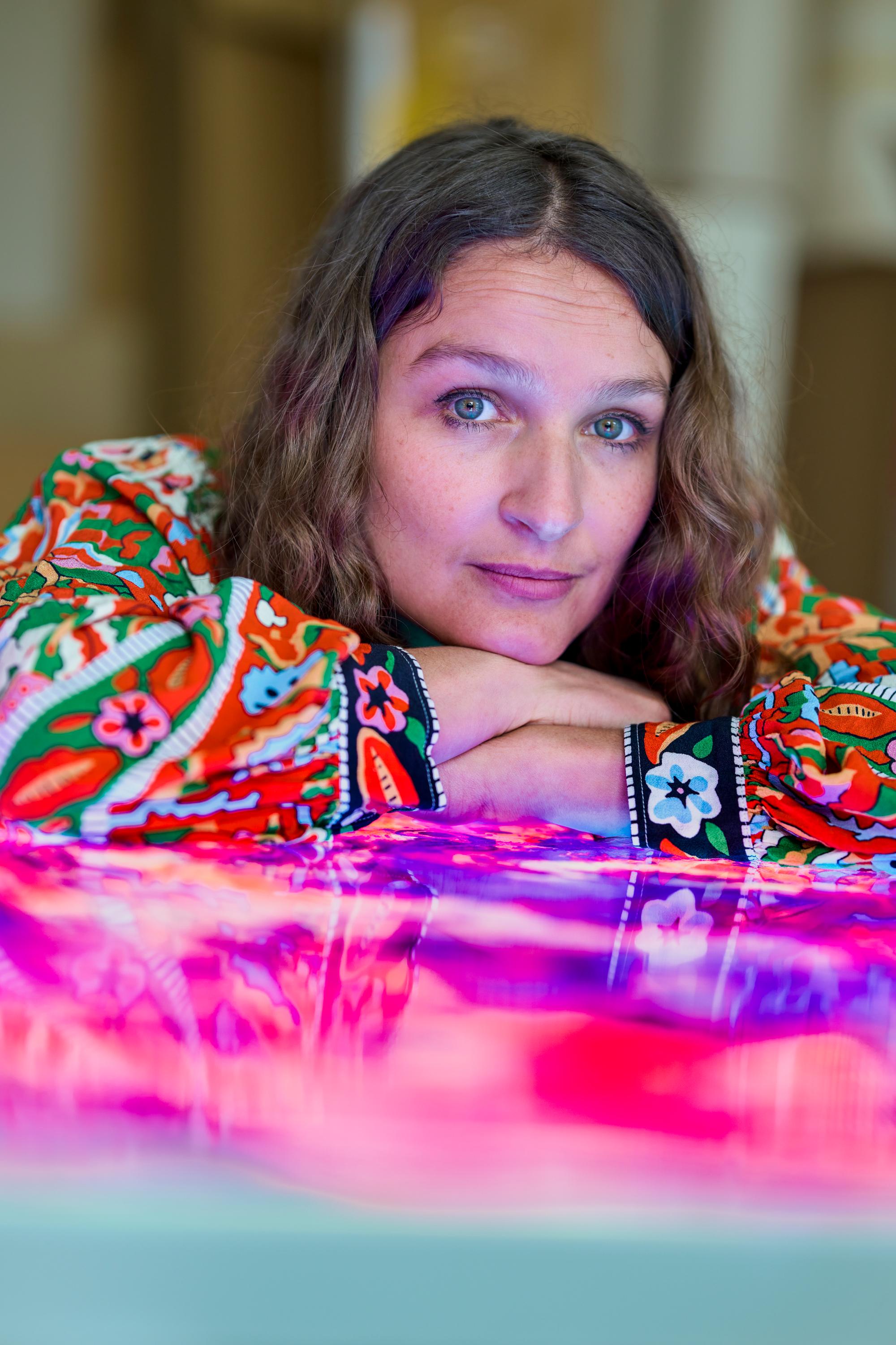 Maya Rochat dans son atelier à Lausanne. 26.4.2023.