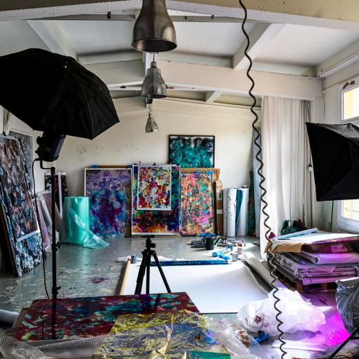 L'atelier de Maya Rochat à Lausanne le 26. 4. 2023. Vues de l'atelier