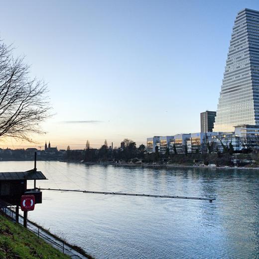 La Tour Roche, sur les bords du Rhin à Bâle.