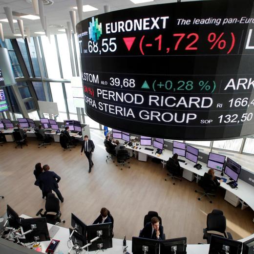 Au siège d'Euronext, à la Défense, Paris, novembre 2019.