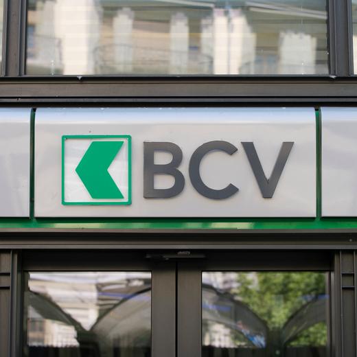 Le logo d'une Banque Cantonale Vaudoise, photographié à Lausanne le 16 mai 2017.