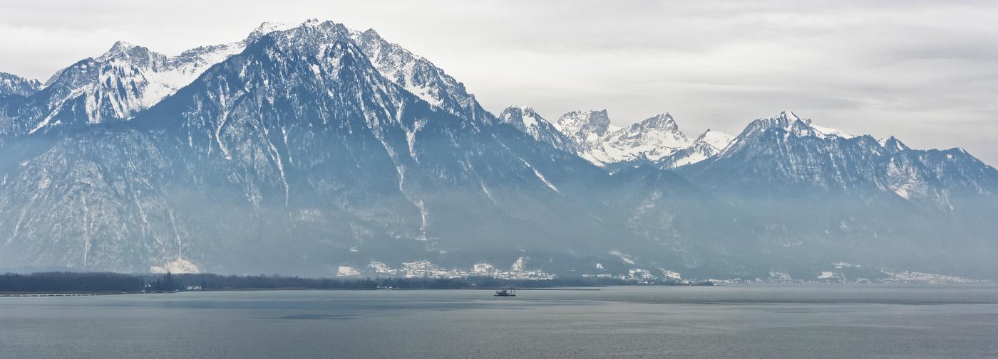 Le lac Léman vu depuis Montreux.