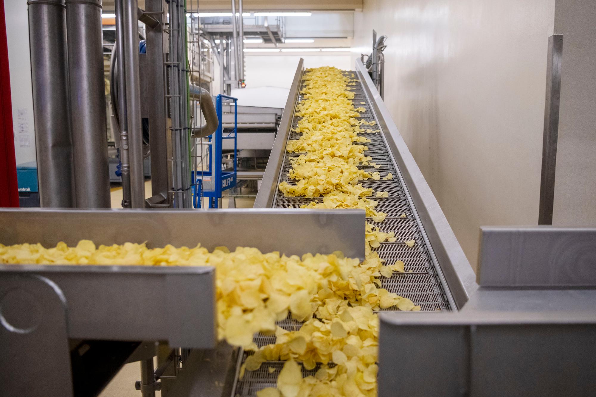 Zweifel Pomy Chips Produktion fotografiert am 13. Februar 2020 in Spreitenbach. (KEYSTONE/Christian Beutler)