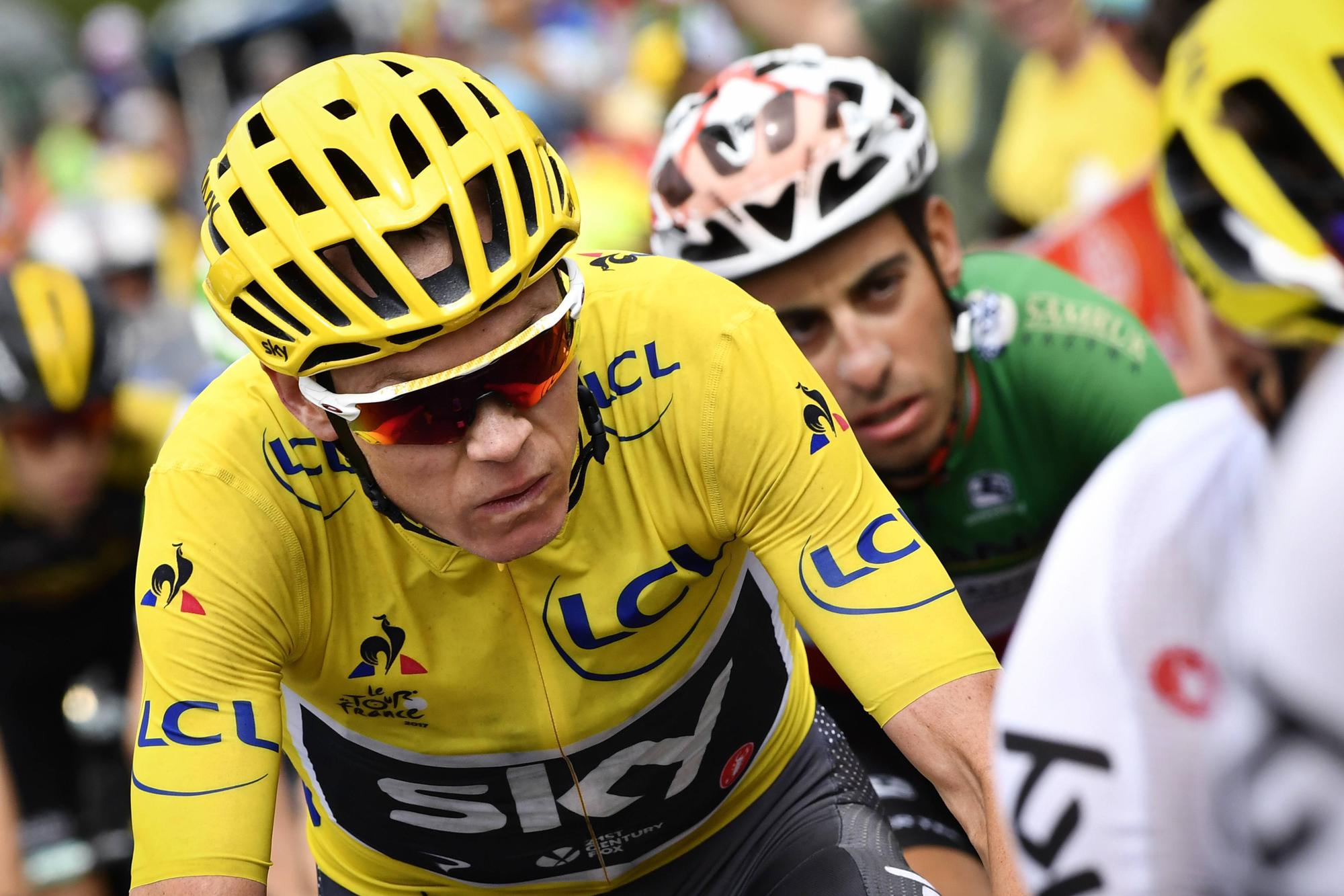Chris Froome pendant le Tour de France, le 13 juillet 2017.