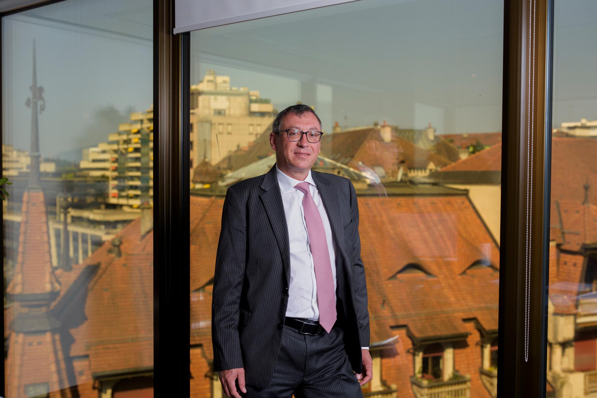 Philippe Fleury, le nouveau directeur de la FER. Genève. 26.6.2023.