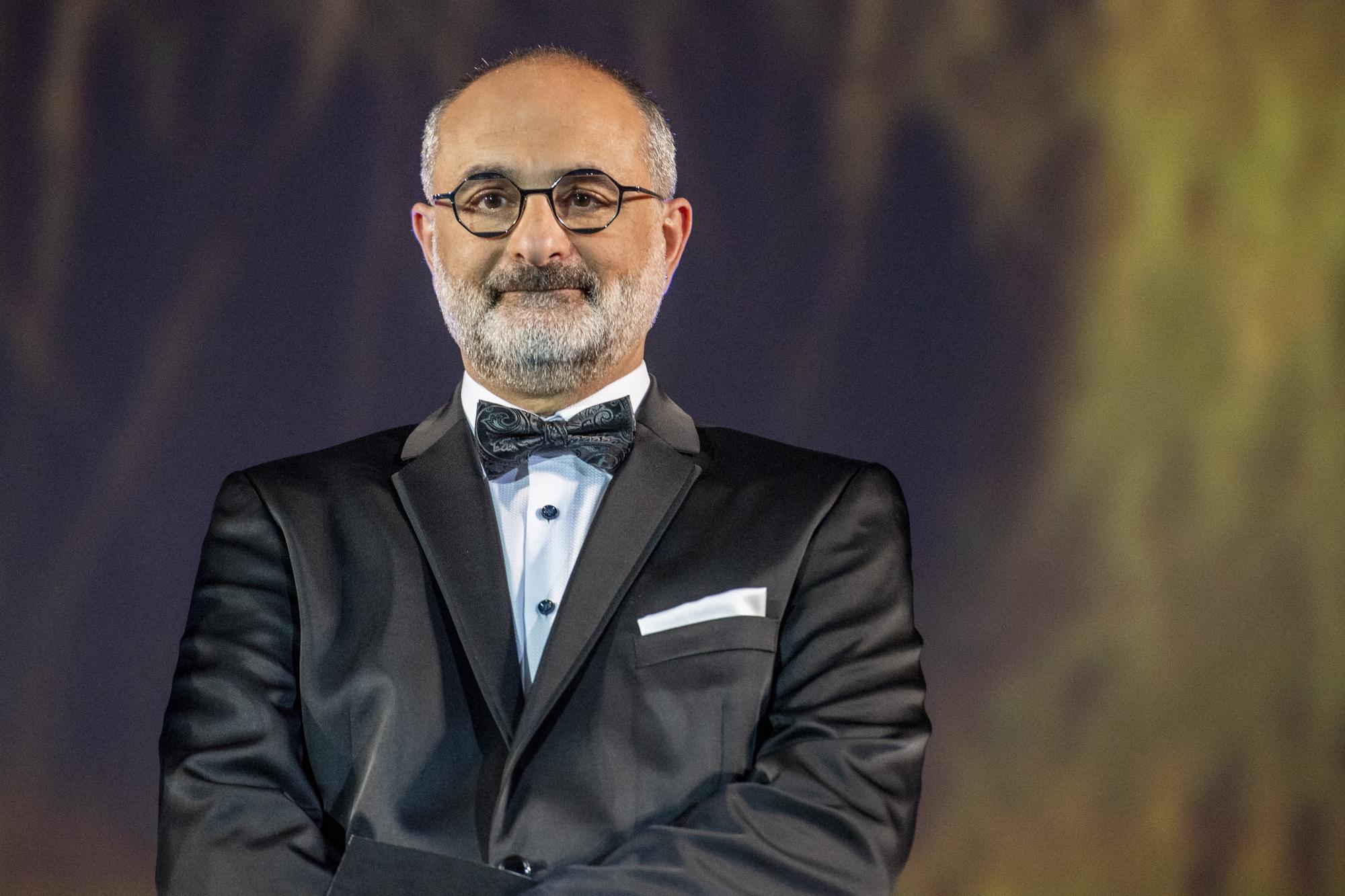 ARCHIVBILD --- ZUM LOCARNO FILM FESTIVAL STELLEN WIR IHNEN FOLGENDES BILD ZUR VERFUEGUNG --- Festival Artistic Director Giona A. Nazzaro at the Piazza Grande at the 75th Locarno International Film Festival in Locarno, Switzerland, Wednesday, August 3, 2022. The Festival del film Locarno runs from 2 to 12 August 2023. (KEYSTONE/Urs Flueeler)