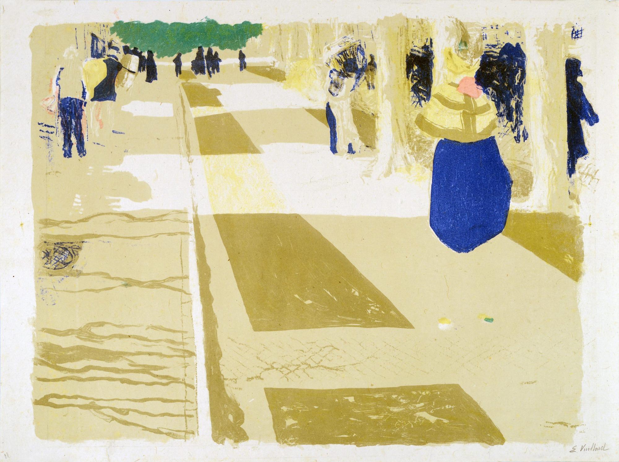 Édouard Vuillard  L'Avenue, planche 2 de la série Paysages et intérieurs, 1899  Lithographie, 33 x 45 cm © photo Peter Schälchli, Zurich