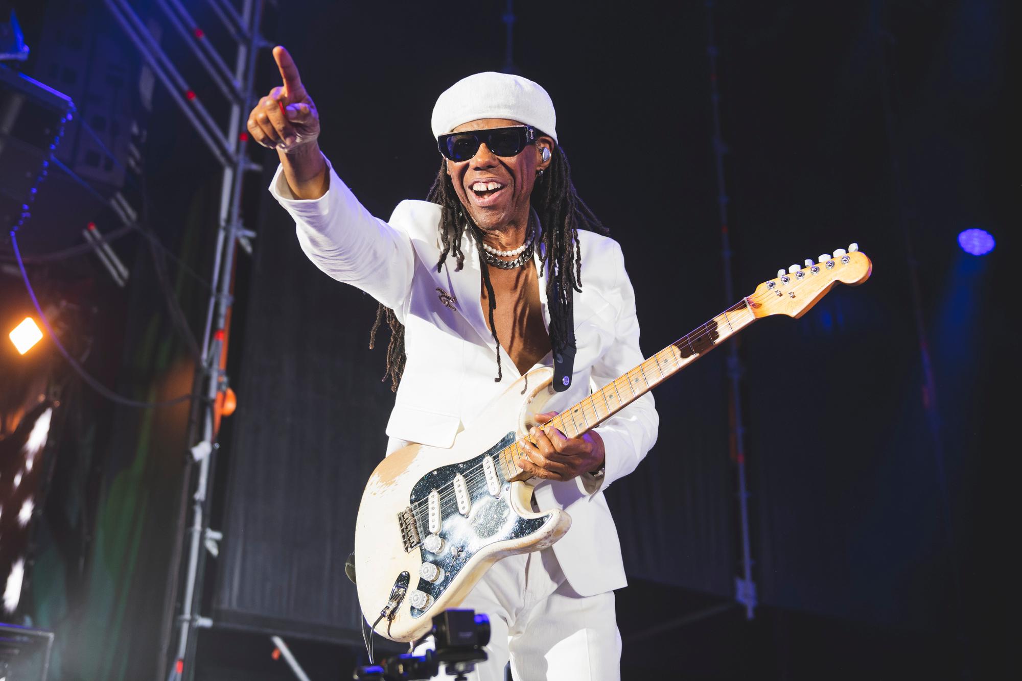 MADRID, SPAIN - JULY 11: Nile Rodgers of Nile Rodgers & Chic performs in concert during Noches del Botánico Music Festival at Real Jardín Botánico Alfonso XIII on July 11, 2023 in Madrid, Spain. (Photo by Mariano Regidor/Redferns)