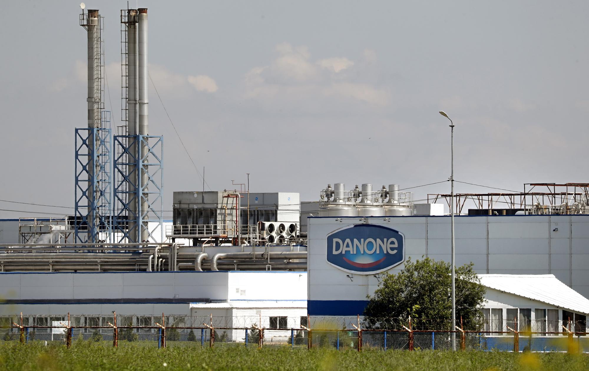 epa10751326 A view of the Danone plant in Chekhov, Moscow Region, Russia, 17 July 2023. According to a decree signed by Russian President Putin on 16 July, the Russian state has taken control of Danone Russia, a subsidiary company of French multinational food-products corporation Danone. Danone said in a statement that it was investigating the situation and it has 'taken note of the decision of the Russian authorities aiming at placing Danone Russia under temporary external administration'. EPA/MAXIM SHIPENKOV