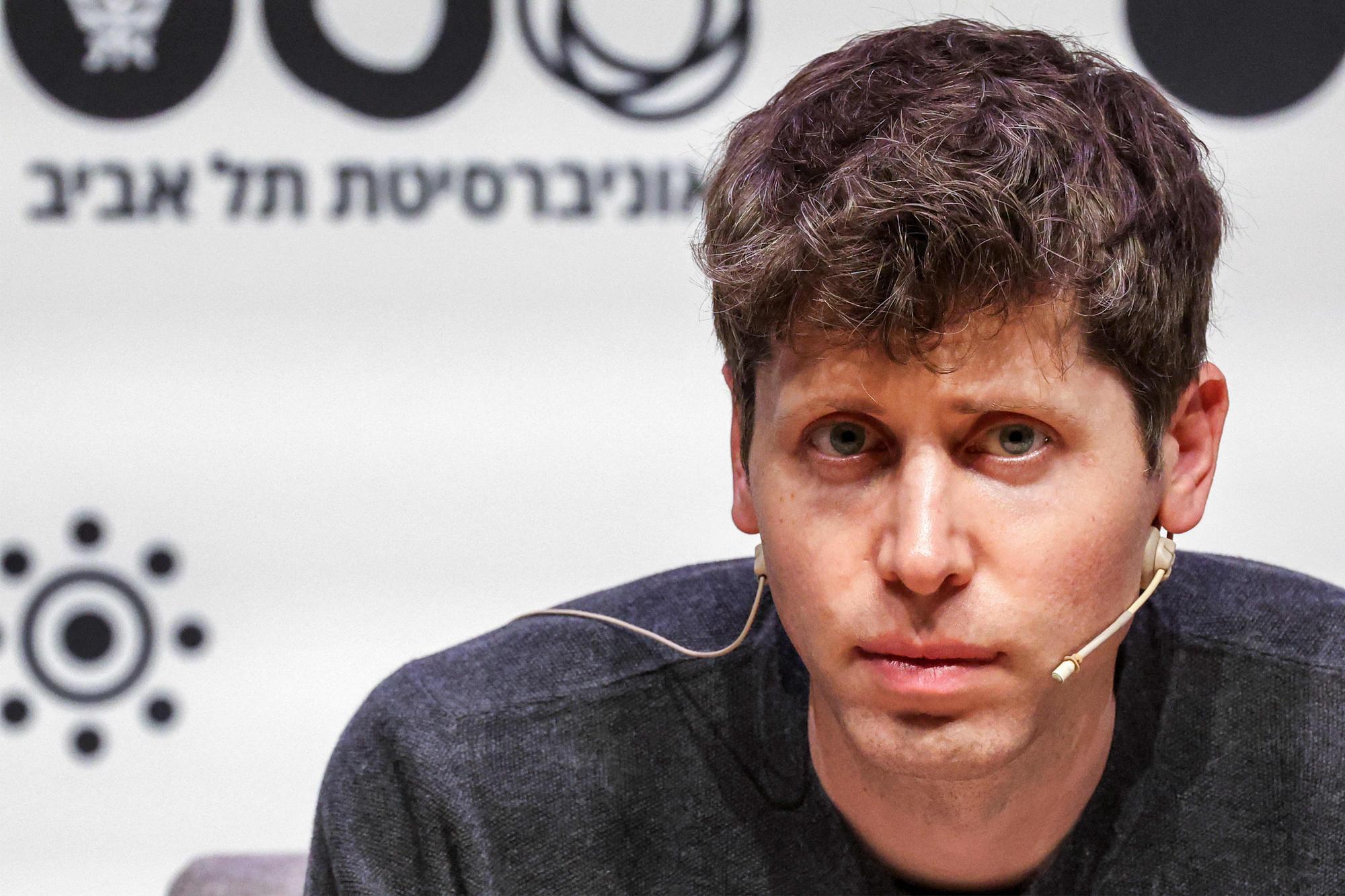 (FILES) Sam Altman, US entrepreneur, investor, programmer, and founder and CEO of artificial intelligence company OpenAI, speaks at Tel Aviv University in Tel Aviv on June 5, 2023. OpenAI chief executive Sam Altman on July 24, 2023, launched the Worldcoin crypto project that relies on an eye scan to verify a user's identity. Worldcoin comes as the cryptocurrency industry is suffering hard times after the spectacular collapse of FTX and various legal cases against the sector's biggest players. (Photo by JACK GUEZ / AFP)