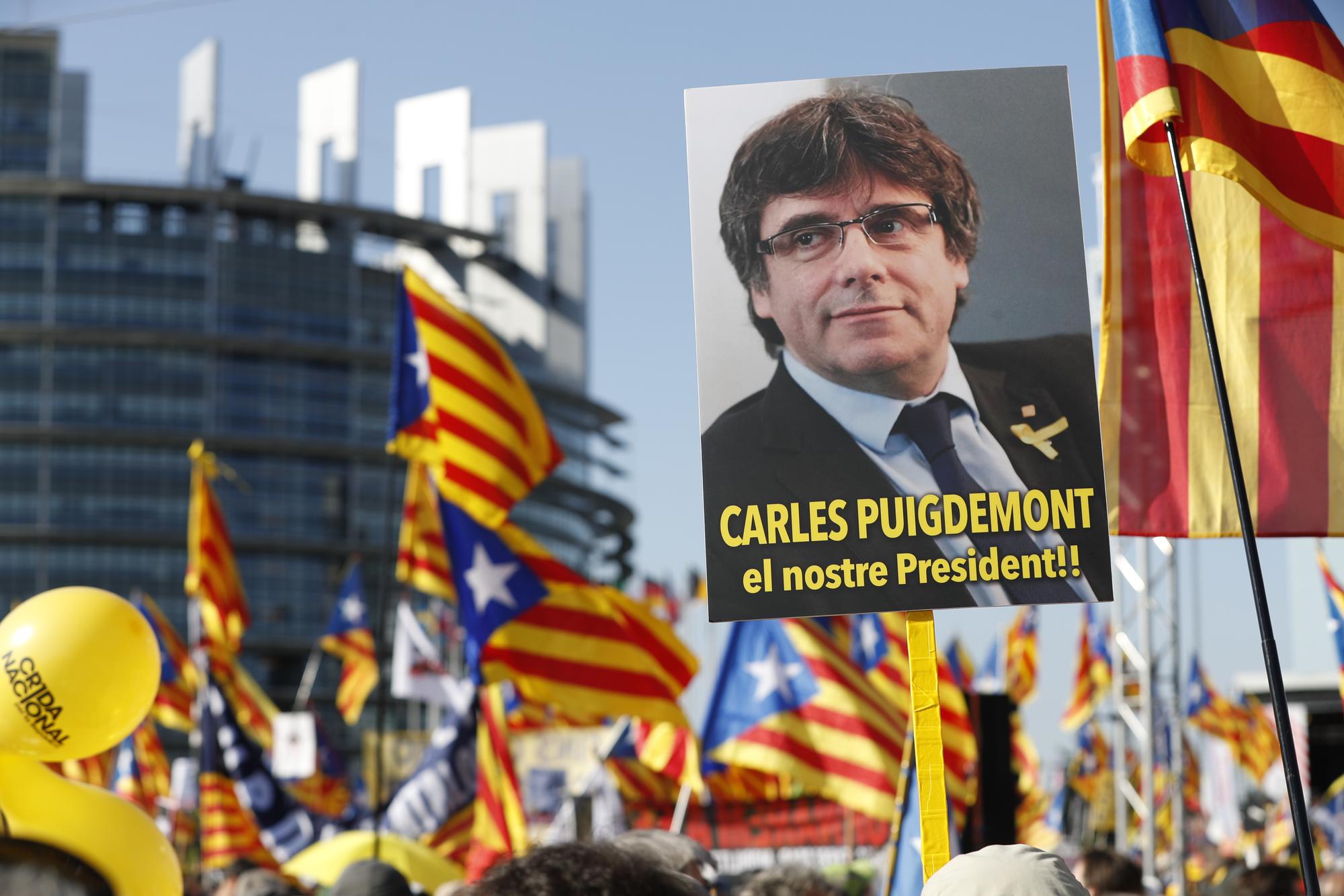 Dans une manifestation indépendantiste catalane