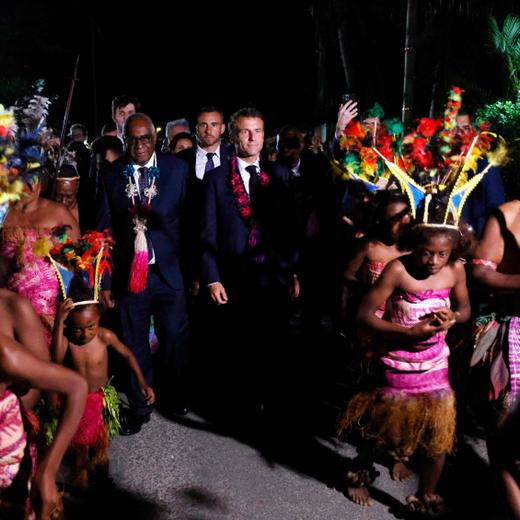 Emmanuel Macron à Port Vila ce jeudi.
