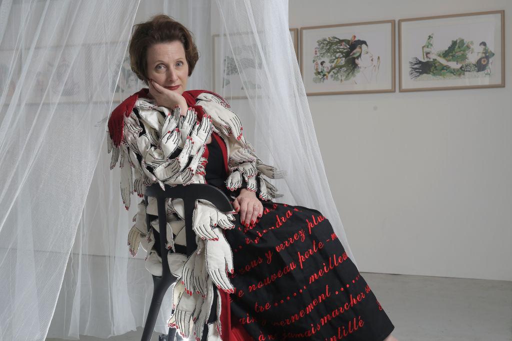 Portrait of artist and illustrator Emmanuelle Houdart at Charbon art space in Wong Chuk Hang. 11DEC15 [LIFE PHOTO / PAUL YEUNG (Photo by Paul Yeung/South China Morning Post via Getty Images)