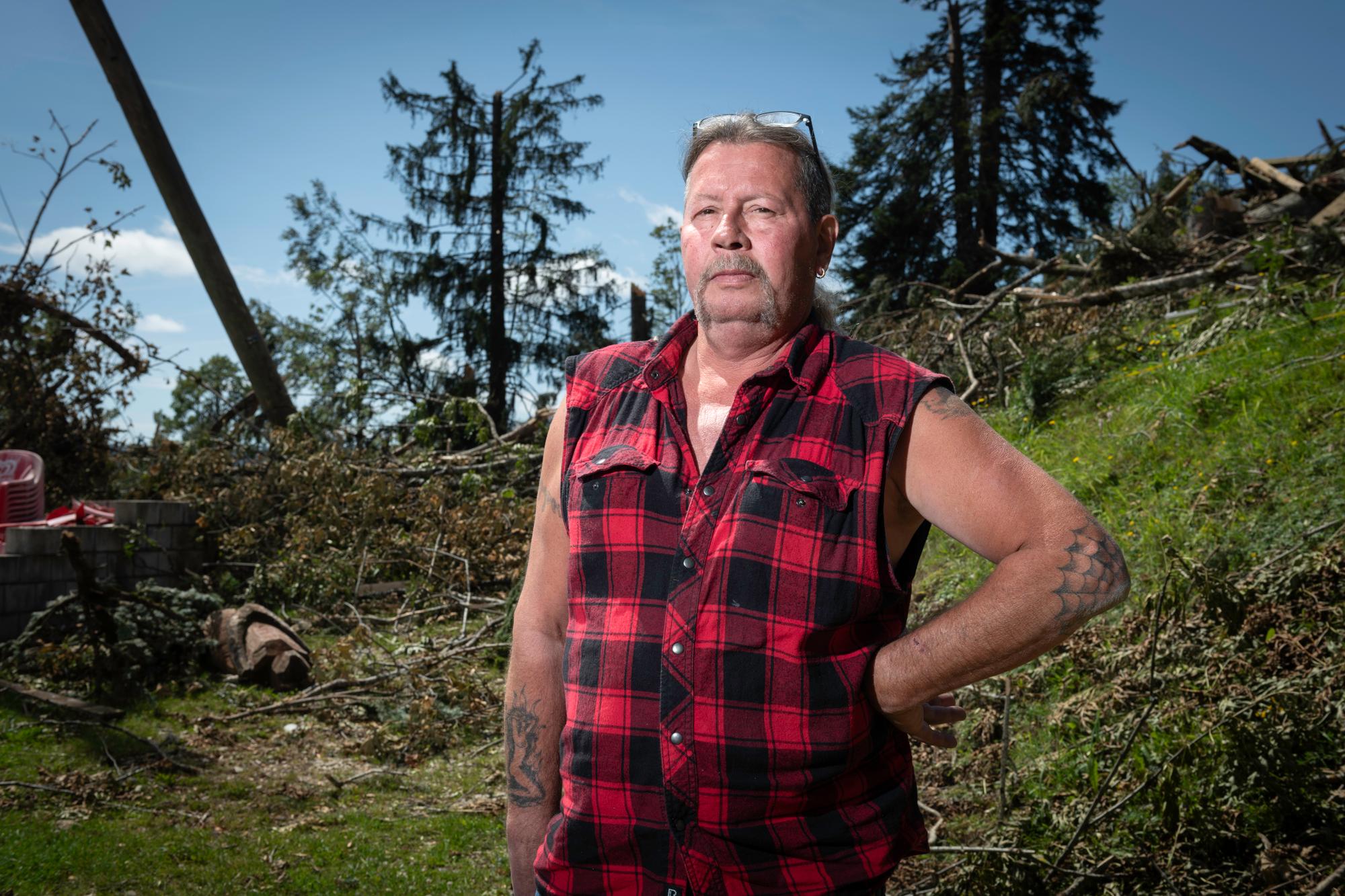 Sully SANDOZ, patron de l'Acrobranche et du téléski de Chapeau Râblé.  La Chaux-de-Fonds, le 31 juillet 2023
