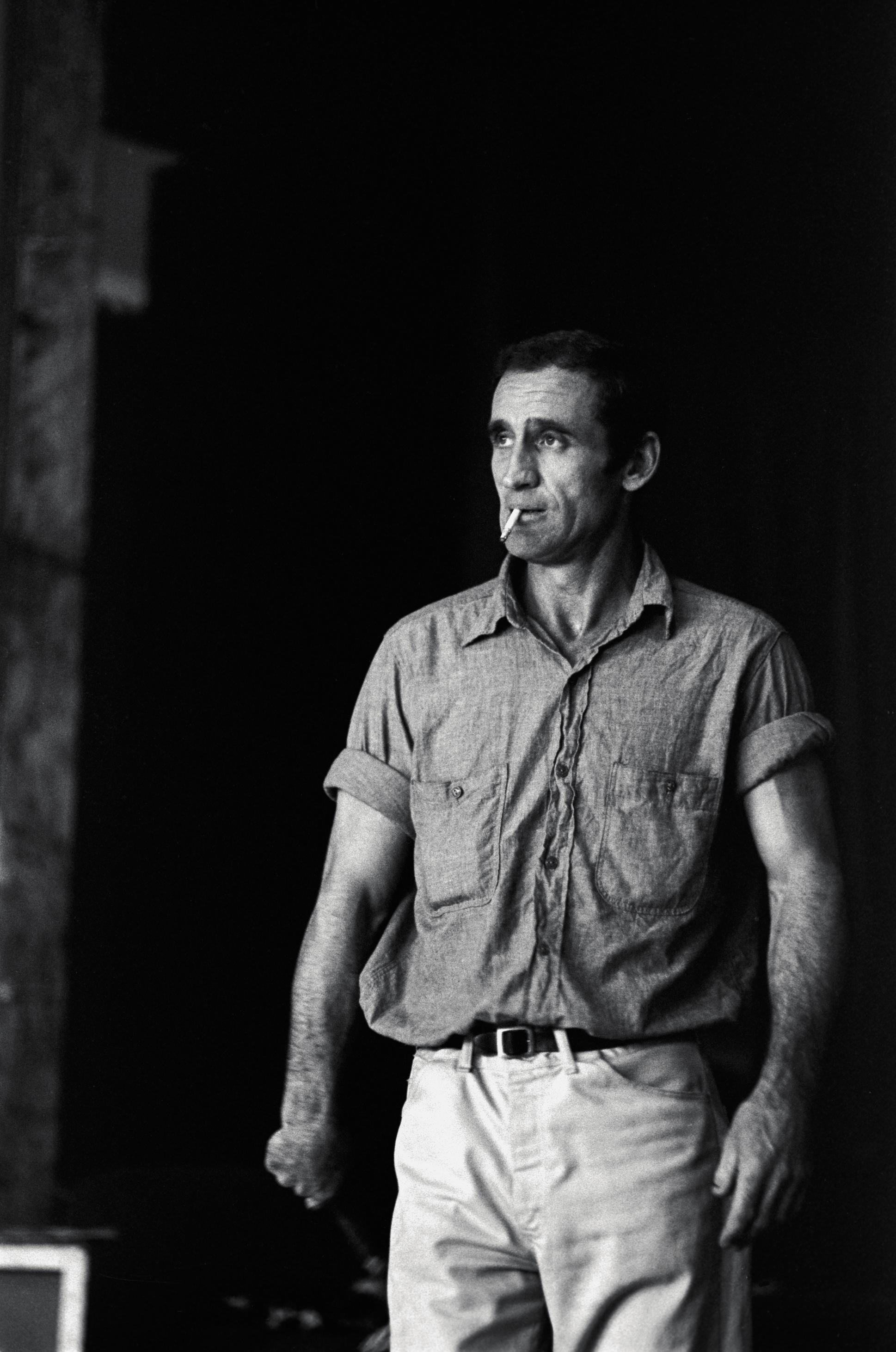 Neal Cassady of the Merry Pranksters smokes a cigarette. Cassady is best known as the main character of Jack Kerouac's semi-autobiographical novels On The Road and Visions of Cody. (Photo by © Ted Streshinsky/CORBIS/Corbis via Getty Images)