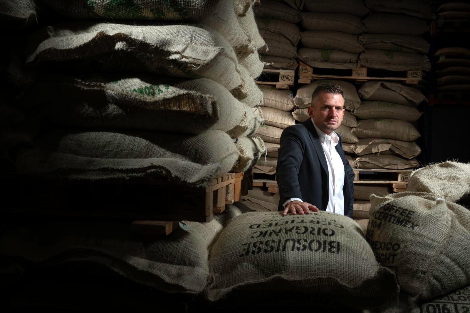 La Chaux-de-Fonds, le 11 juillet 2023. Nicolas Bihler, CEO des cafés La Semeuse et de Choco-Diffusion.
