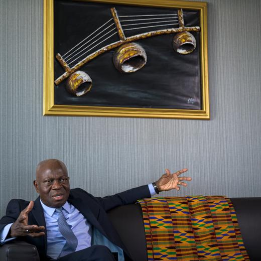 Gilbert Houngbo, directeur de l'Organisation Internationale du Travail.Genève. 11.8.2023.