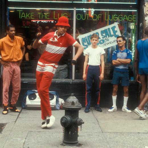 Breakdancers, B-Boys, on the street, New York, USA 1981