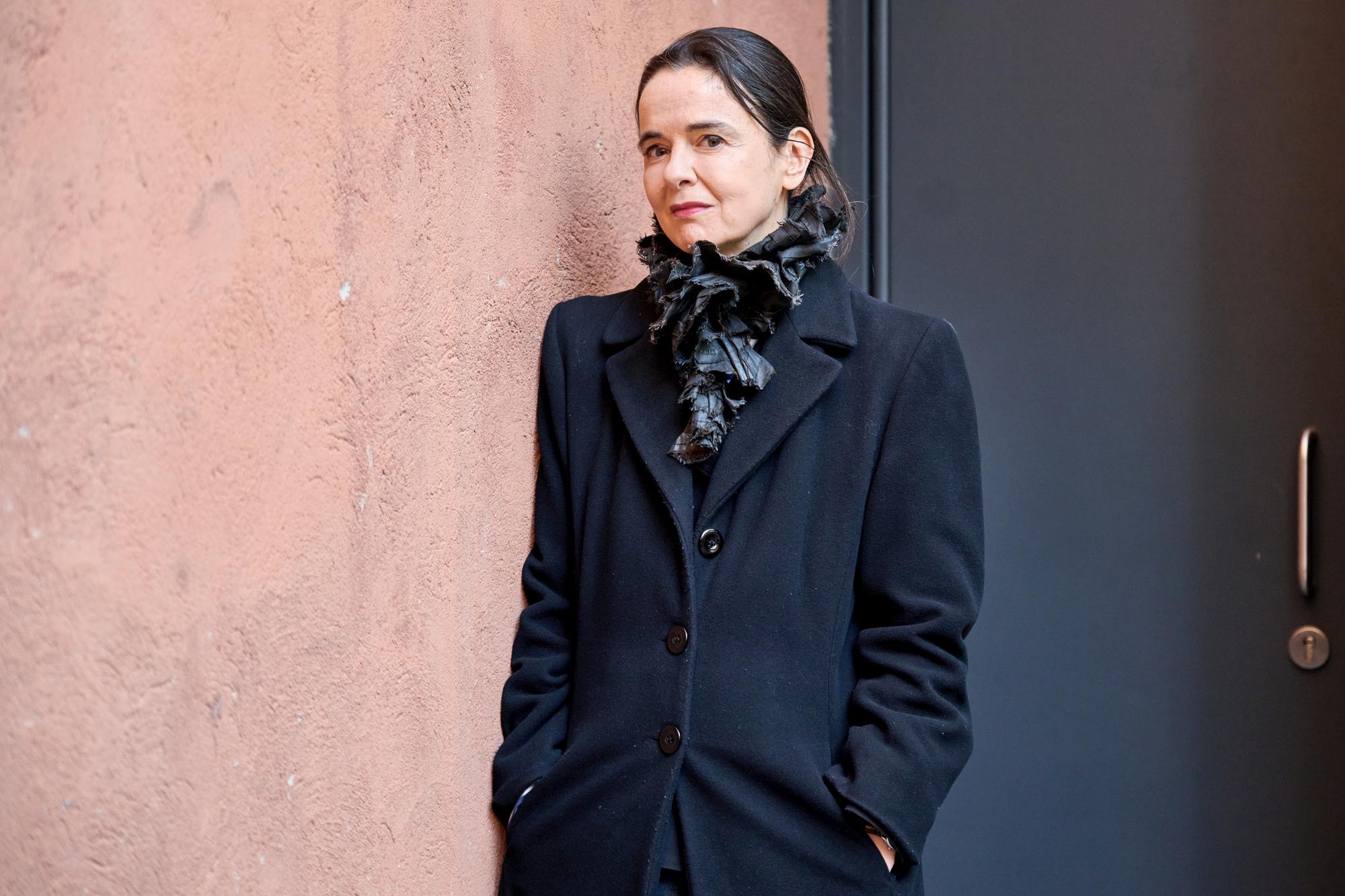 BARCELONA, CATALONIA, SPAIN - FEBRUARY 01: Writer Amelie Nothomb poses at the presentation of her novel 'First Blood' at the Anagrama publishing house on February 1, 2023, in Barcelona, Catalonia, Spain. In 'First Blood', Amelie tells the story of her father and his family before she was born and pays tribute to him. The author began writing the novel when her father passed away. This is Amelie's 30th novel and she will be awarded the Renaudot Prize in 2021. (Photo By Lorena Sopena/Europa Press via Getty Images)