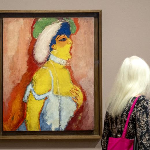 Modjeska, sopraniste (1908) des franzoesischen Malers niederlaendischer Herkunft Kees van Dongen in der Sonderausstellung Matisse, Derain und ihre Freunde, Die Pariser Avantgarde 1904Ð1908, im Kunstmuseum in Basel, am Donnerstag, 31. August 2023. (KEYSTONE/Georgios Kefalas)