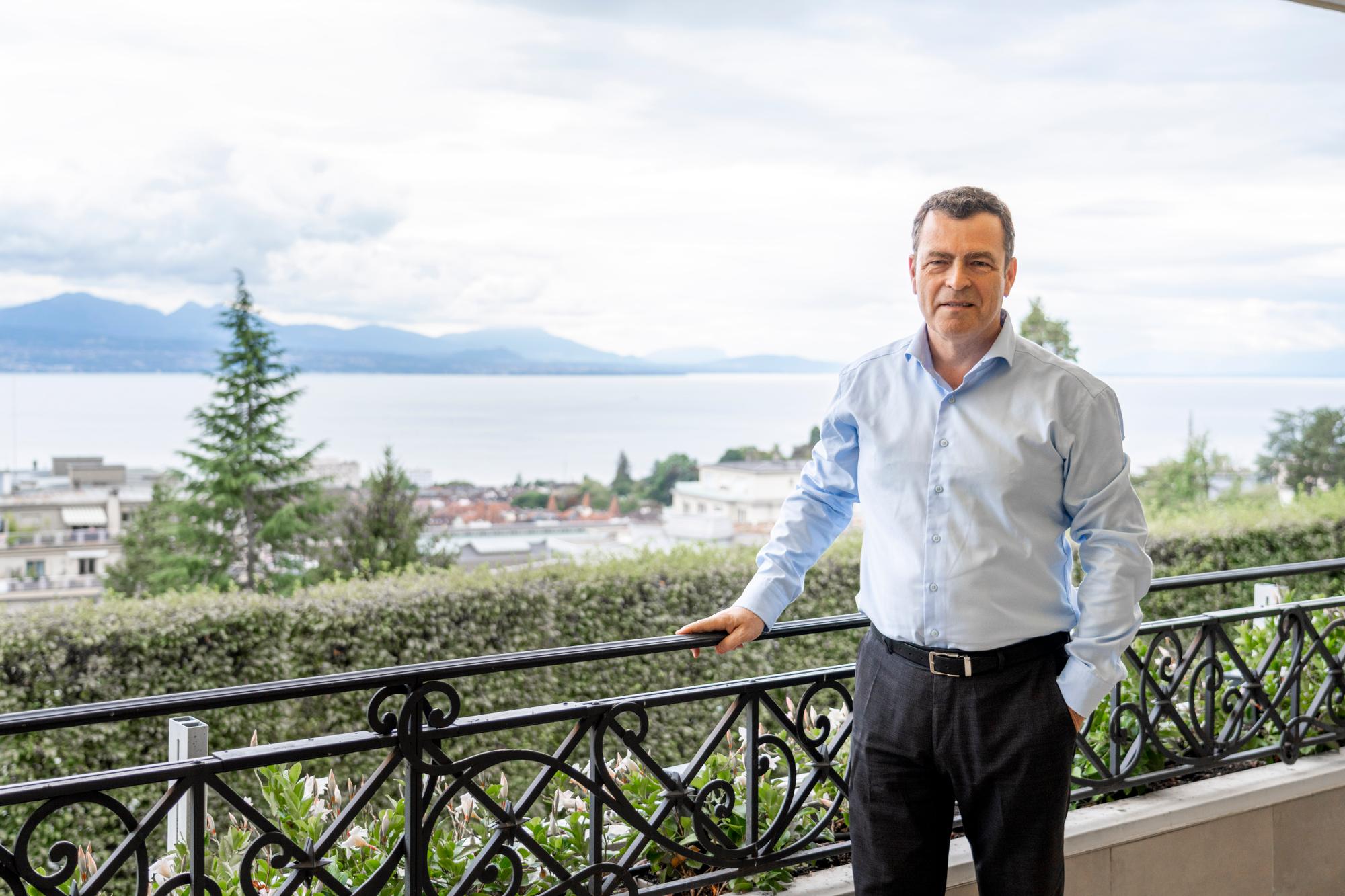 Roland Decorvet, fondateur AlphaTalents Africa  Roland Decorvet, fondateur d'AlphaTalents Africa au Lausanne Palace, l2 29 août 2023.