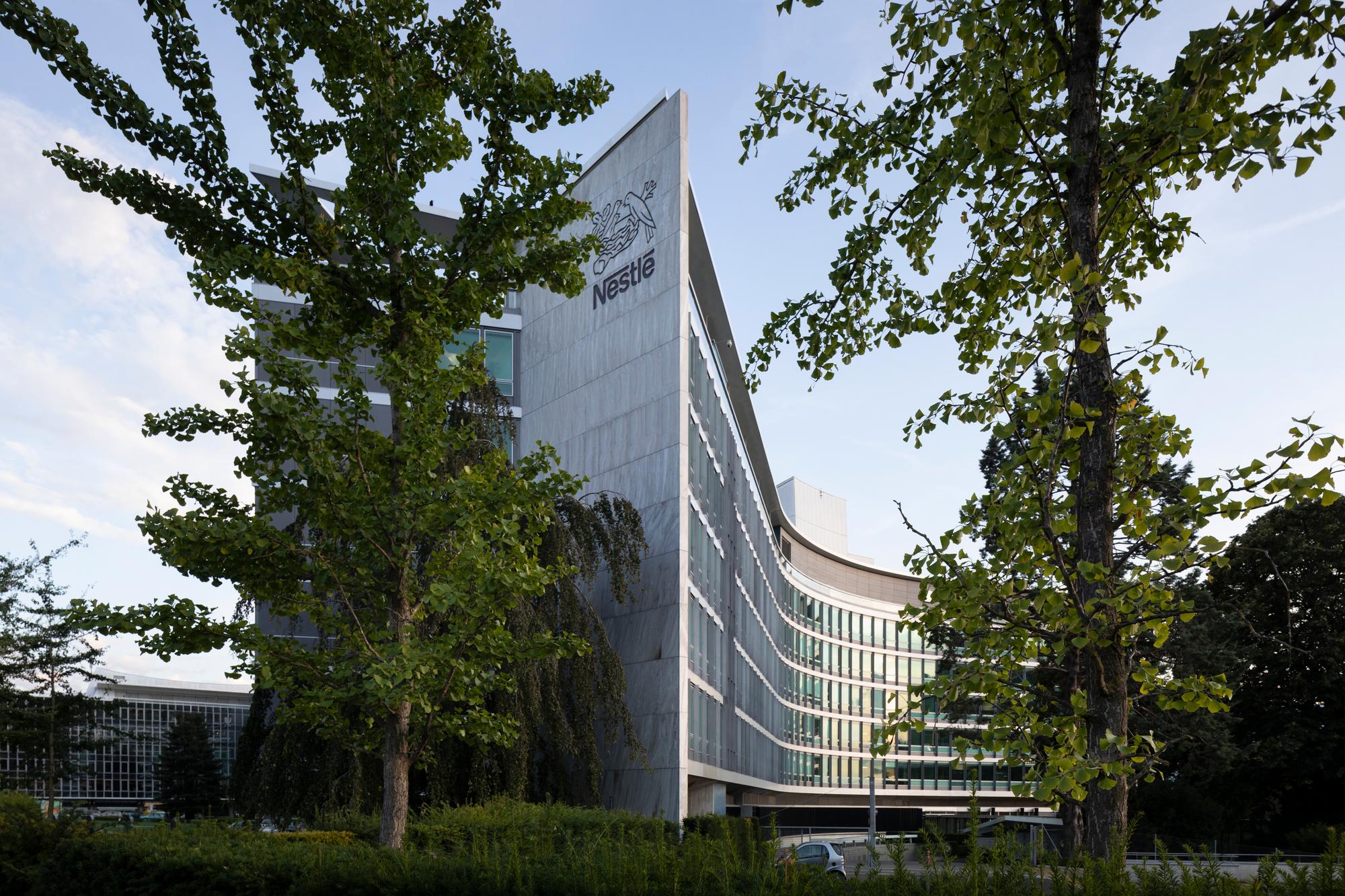 Nestle Hauptsitz fotografiert am 16. August 2018 in Vevey. (KEYSTONE/Gaetan Bally)