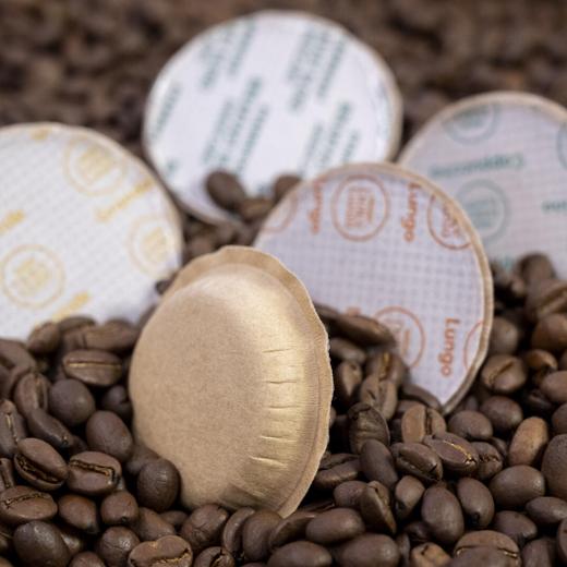 EMBARGO UNTIL 11 SEPTEMBER 23H59 SWISS TIME - Biodegradable coffee pod for the new Neo coffee machine is pictured during the press presentation of NEO the innovative and sustainable coffee system from Nescafe Dolce Gusto at the Nestle System Technology Center in Orbe, Switzerland, Wednesday, September 6, 2023. (KEYSTONE/Laurent Gillieron)