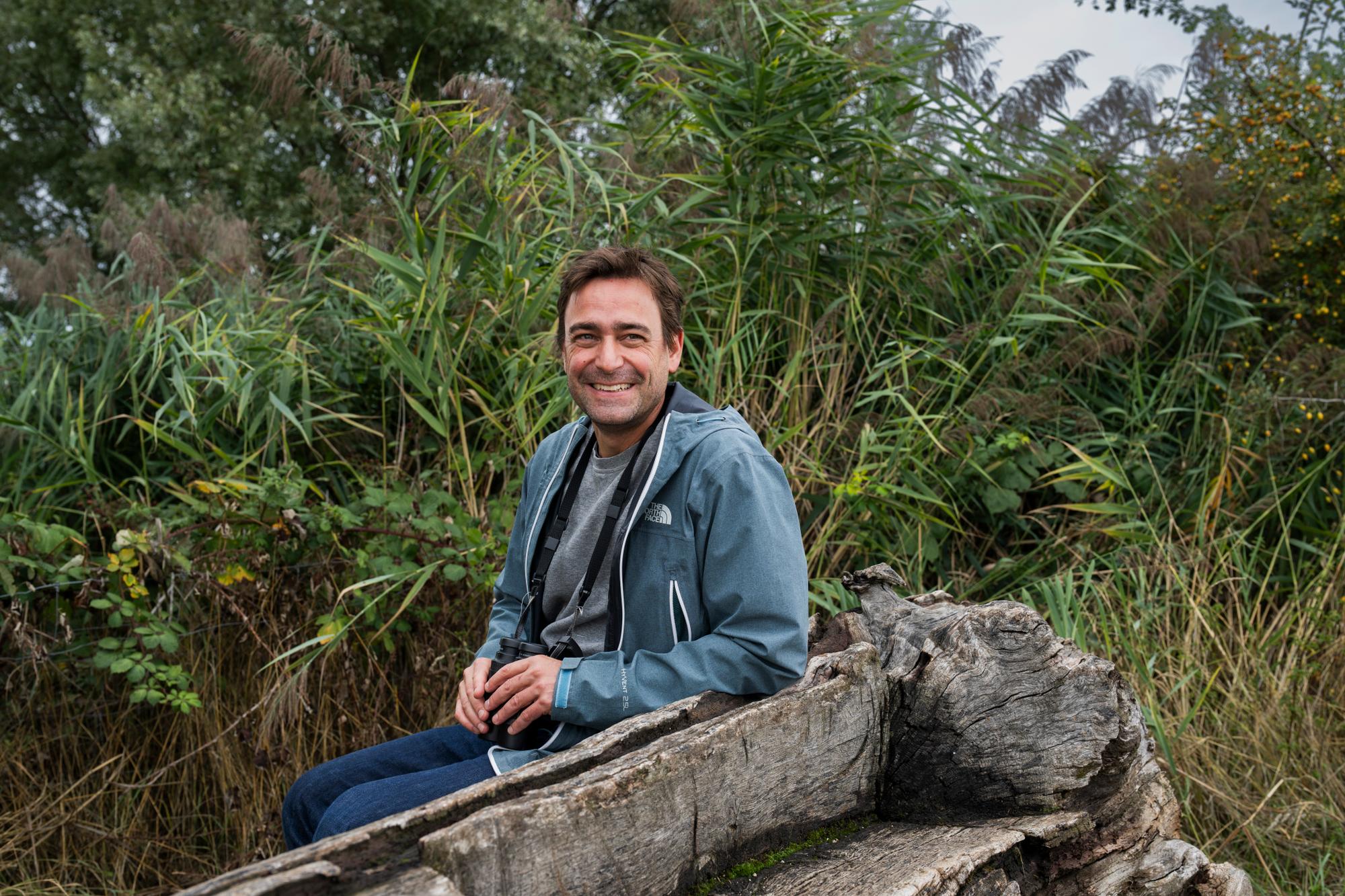 Ervan Ruthishauser, nouveau président de Pro Natura Genève. Marais du Sionnet, Choulex. 29.8.2023.